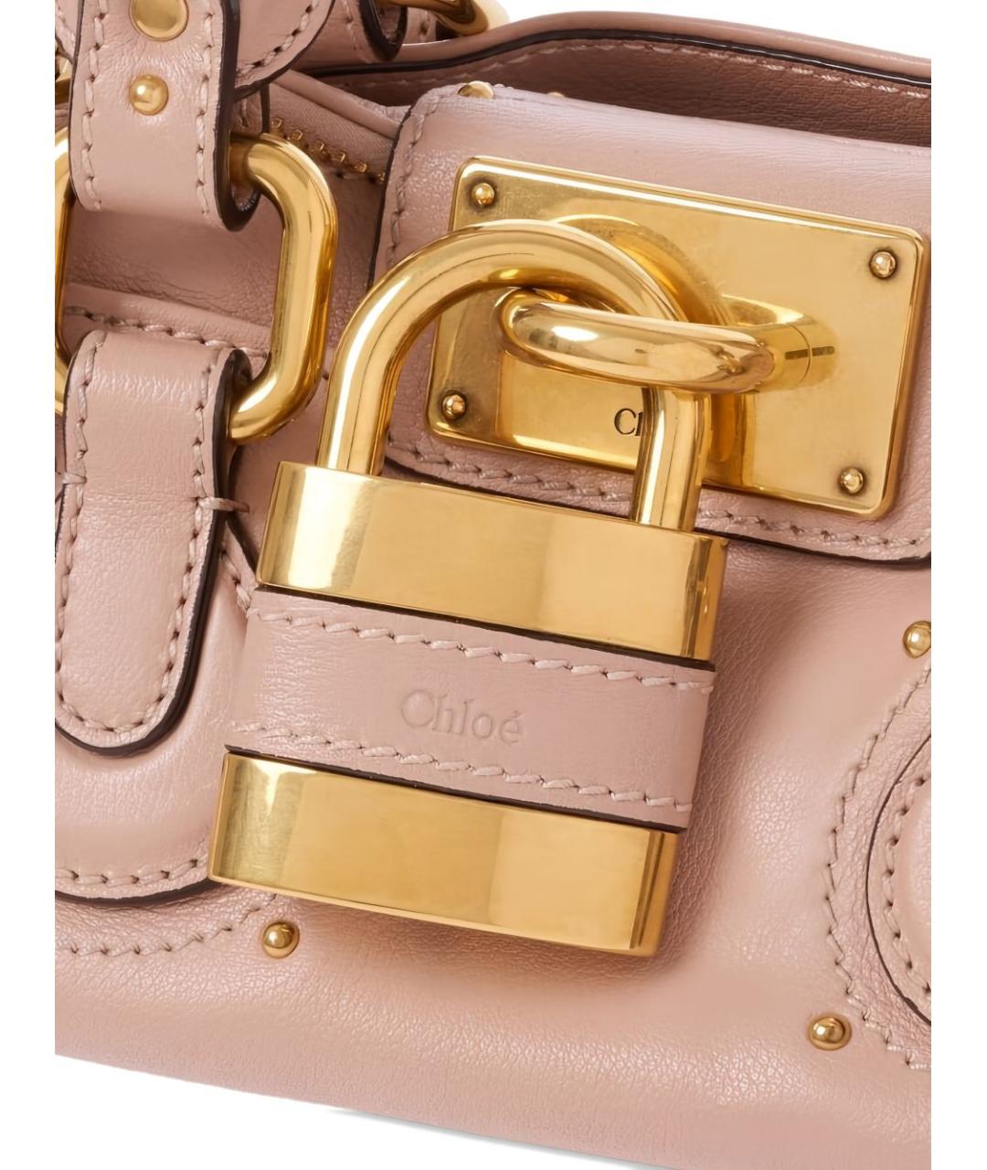 CHLOE Розовая кожаная сумка тоут, фото 5