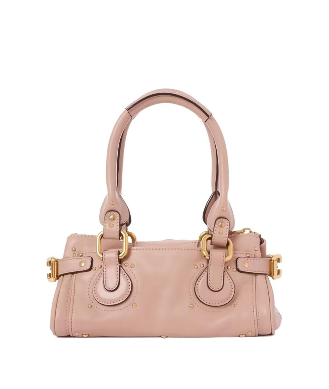 CHLOE Розовая кожаная сумка тоут, фото 4