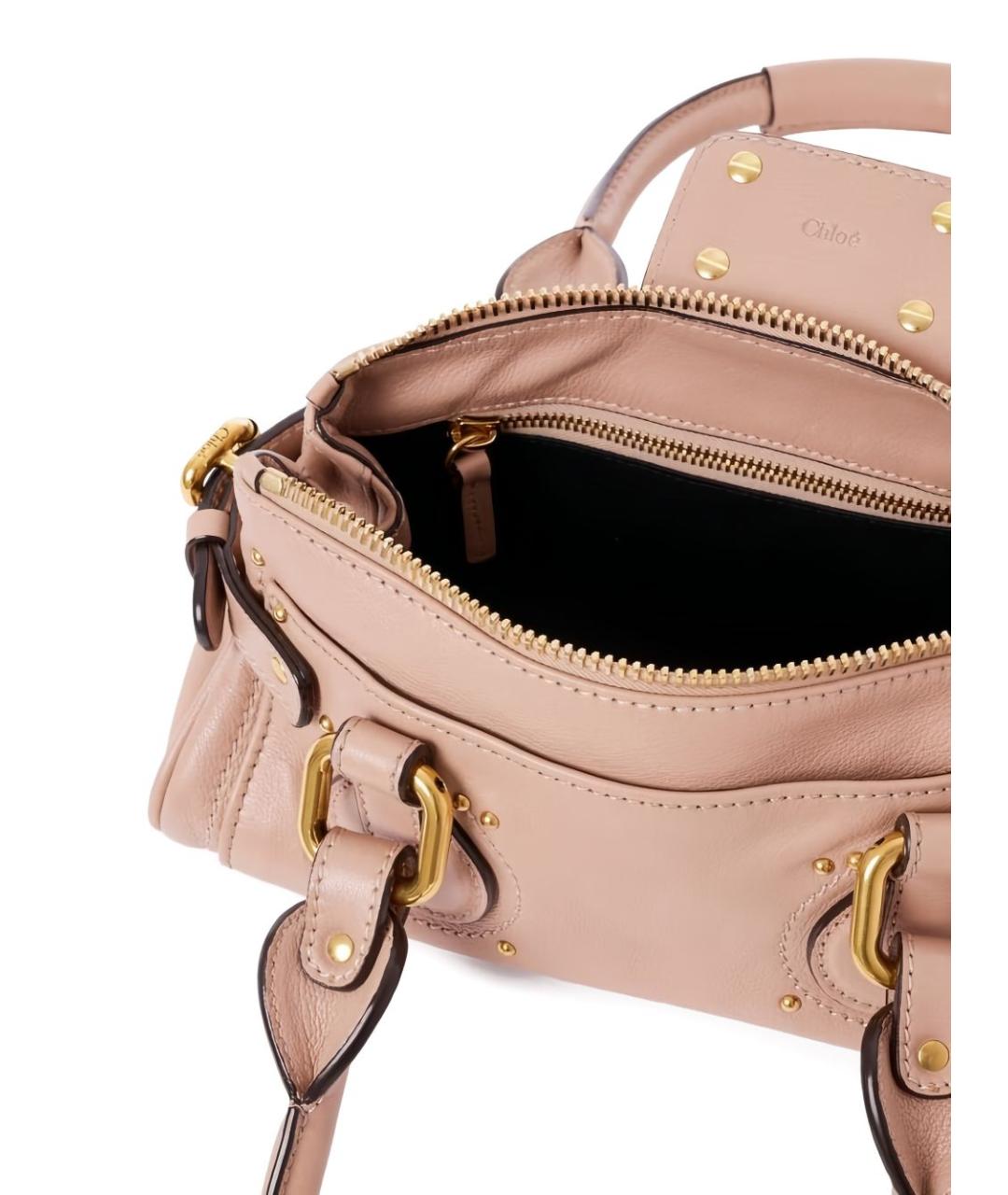 CHLOE Розовая кожаная сумка тоут, фото 2