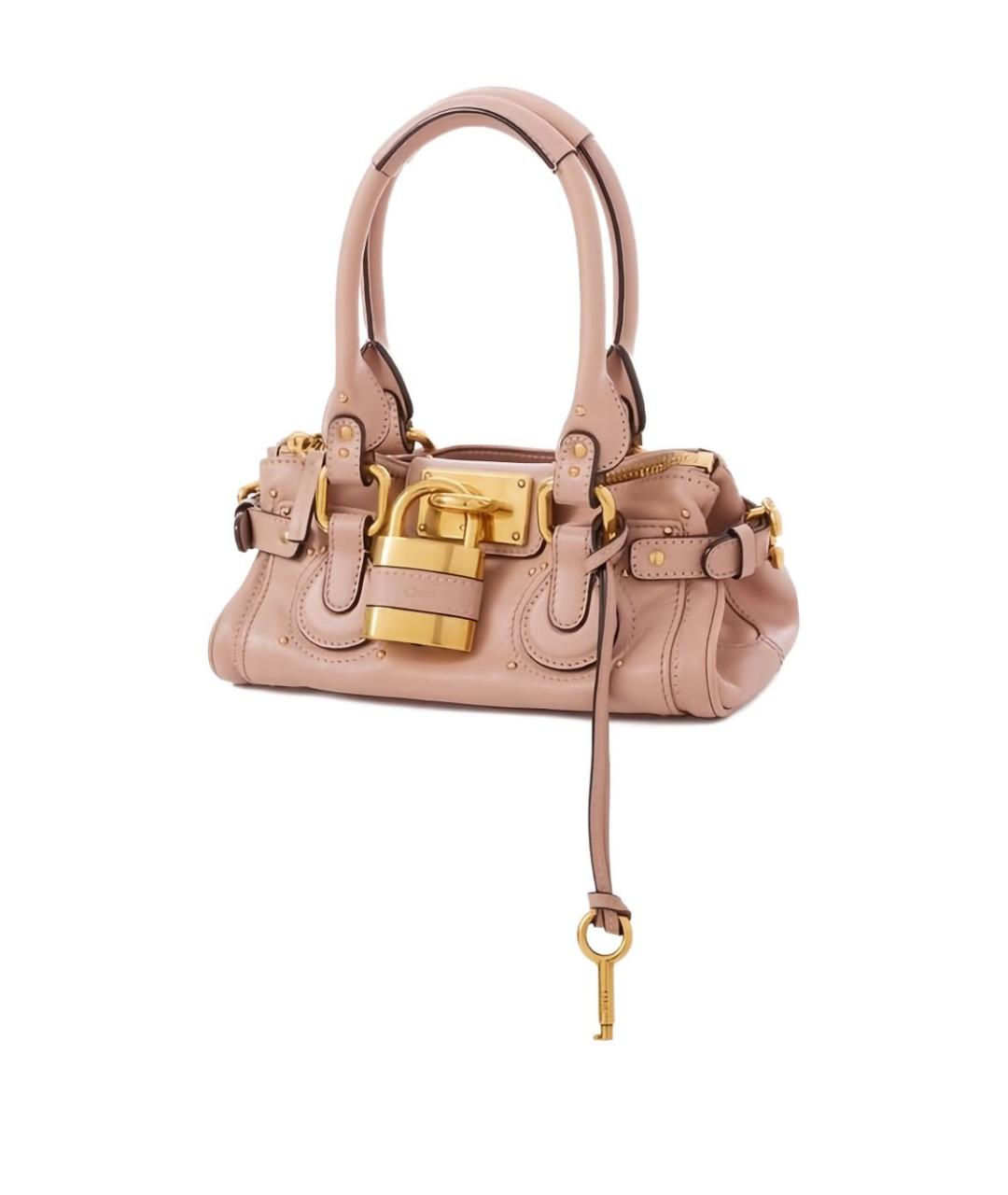 CHLOE Розовая кожаная сумка тоут, фото 3