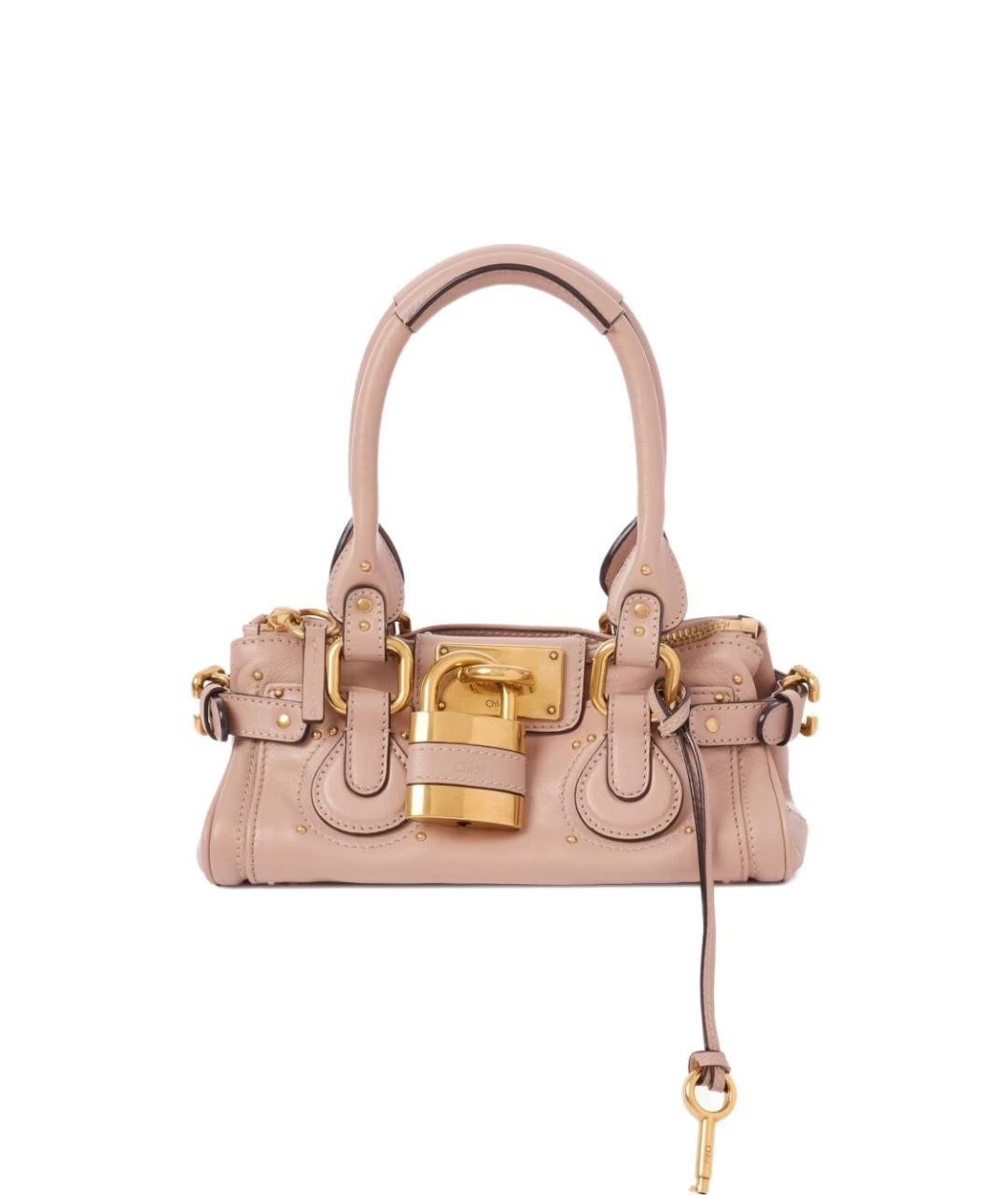 CHLOE Розовая кожаная сумка тоут, фото 1