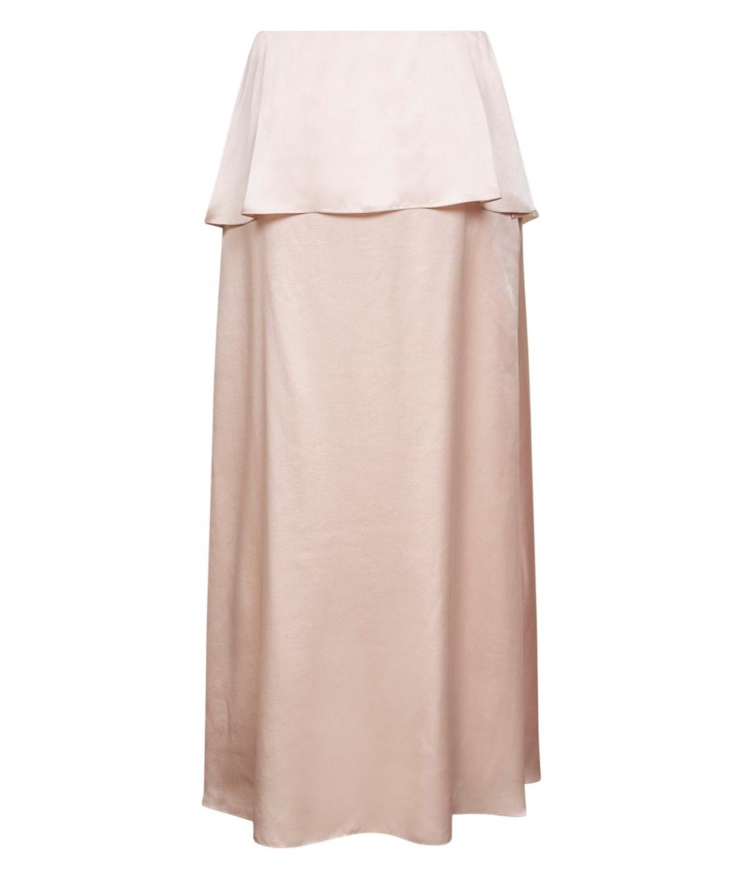 CHLOE Розовая шелковая юбка миди, фото 2