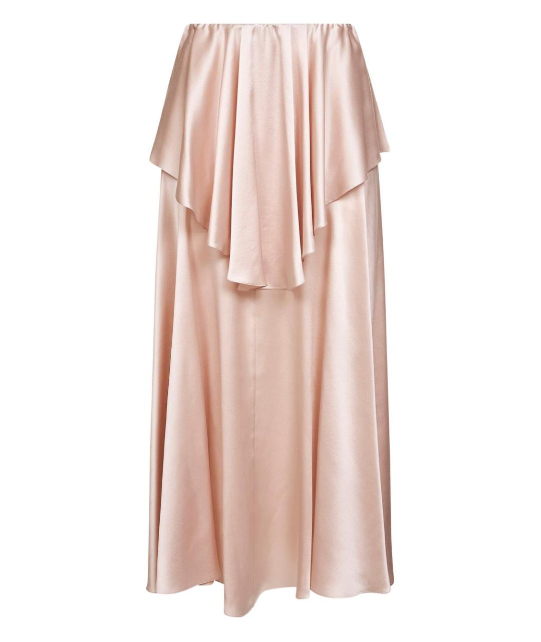 CHLOE Розовая шелковая юбка миди, фото 1