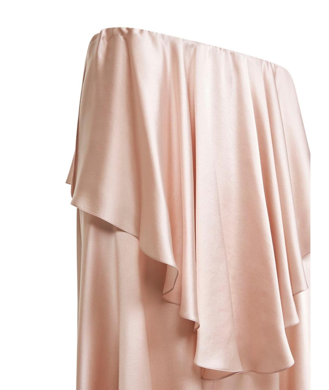 CHLOE Розовая шелковая юбка миди, фото 3