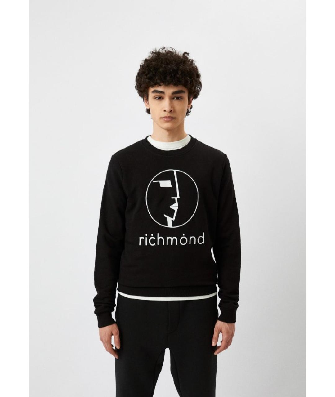 JOHN RICHMOND Черный хлопковый джемпер / свитер, фото 3