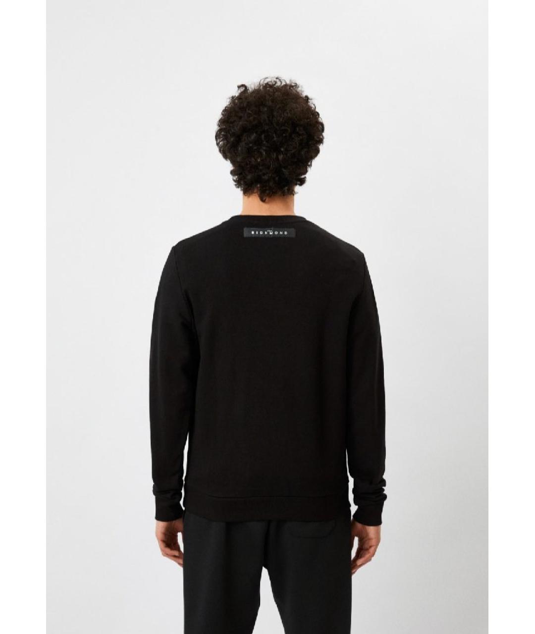 JOHN RICHMOND Черный хлопковый джемпер / свитер, фото 4