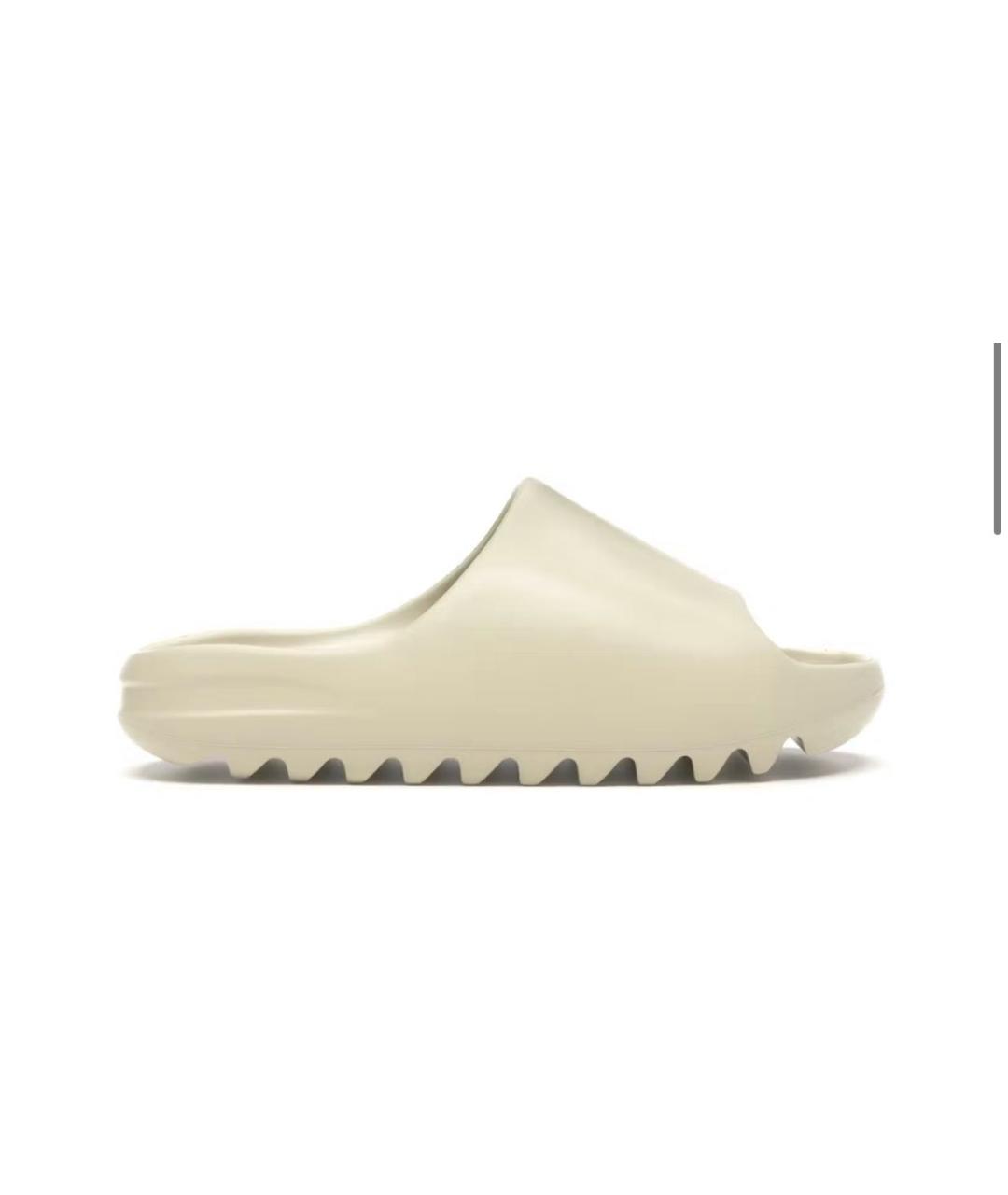 ADIDAS YEEZY Бежевые резиновые шлепанцы, фото 1