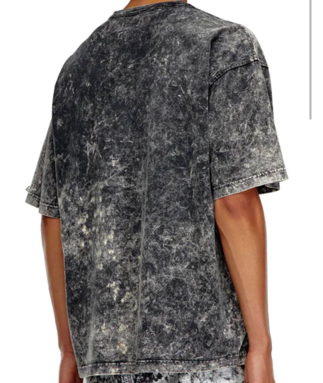 DIESEL Антрацитовая хлопковая футболка, фото 3