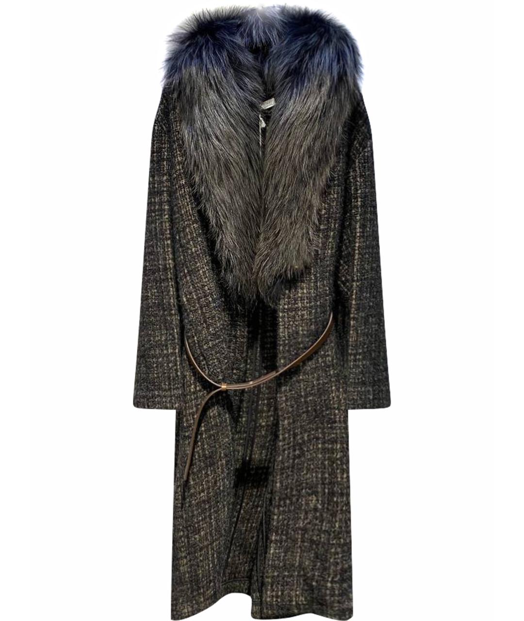 FABIANA FILIPPI Серое шерстяное пальто, фото 1
