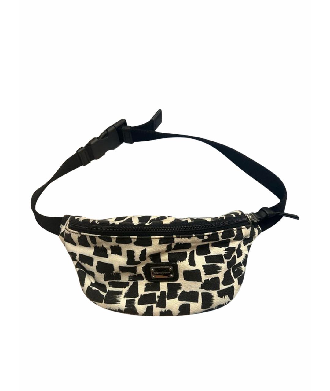 DOLCE&GABBANA Белая хлопковая поясная сумка, фото 1