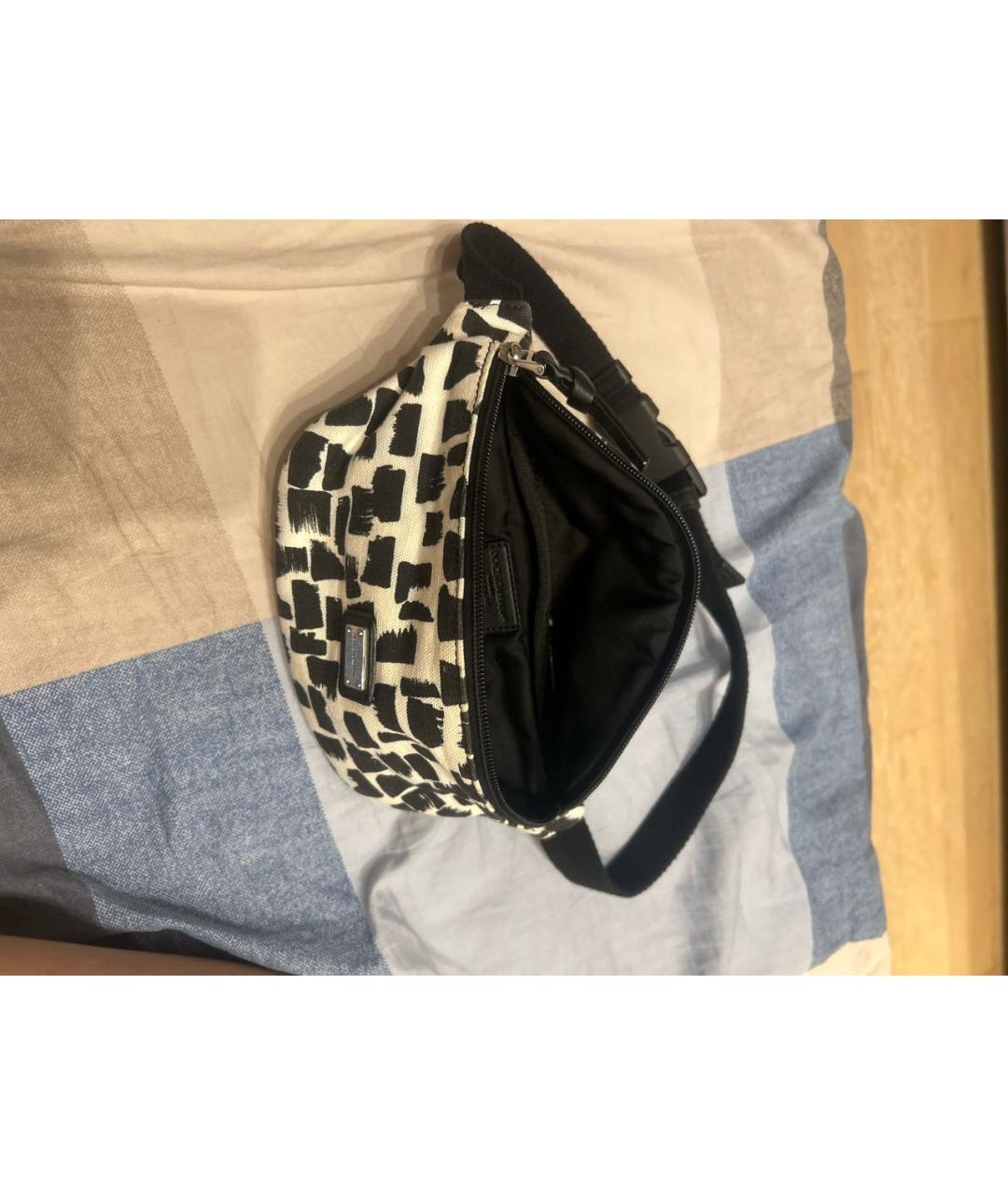 DOLCE&GABBANA Белая хлопковая поясная сумка, фото 2