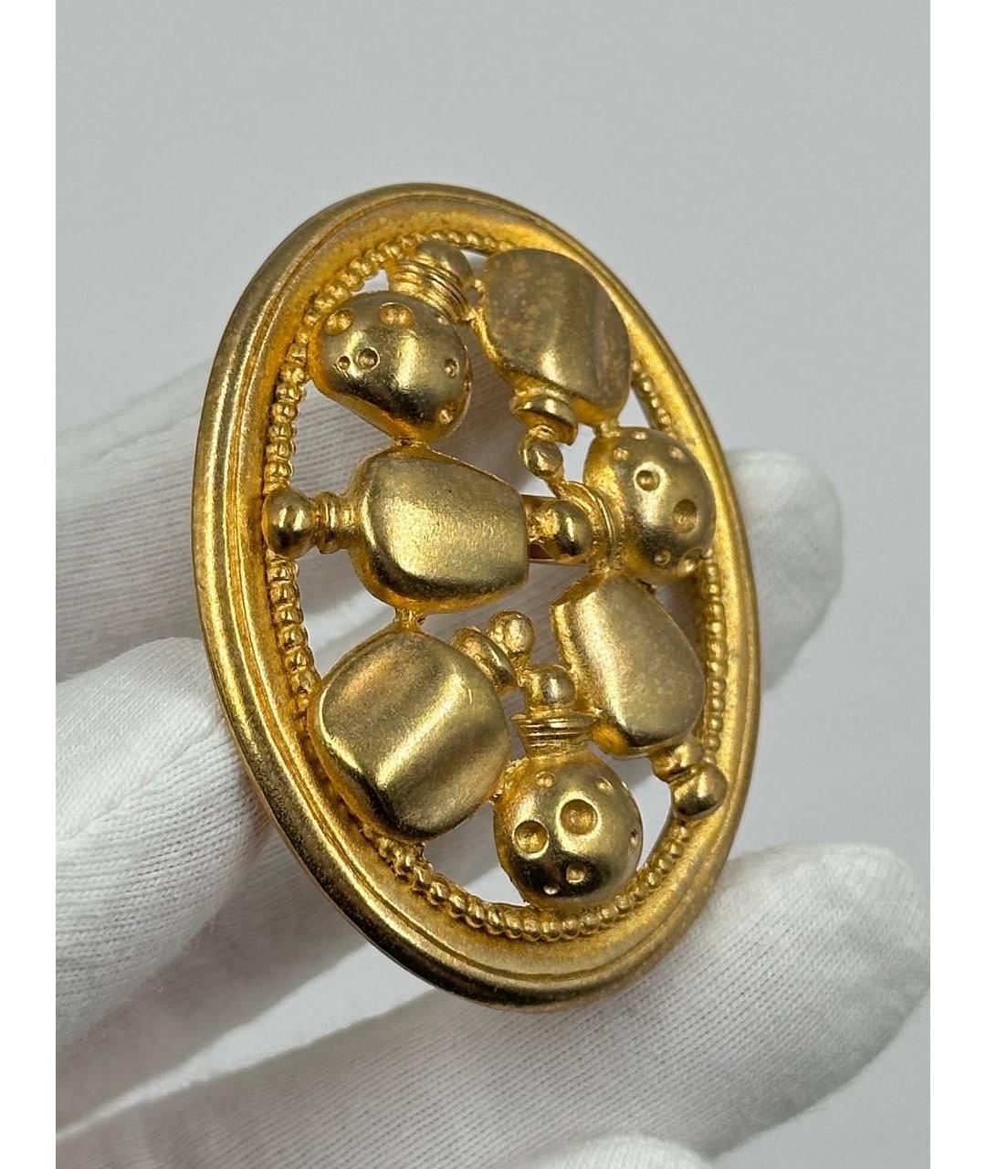 CHRISTIAN DIOR Золотая позолоченная булавка / брошь, фото 4