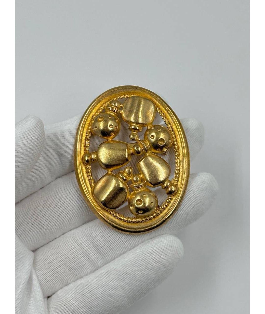 CHRISTIAN DIOR Золотая позолоченная булавка / брошь, фото 2