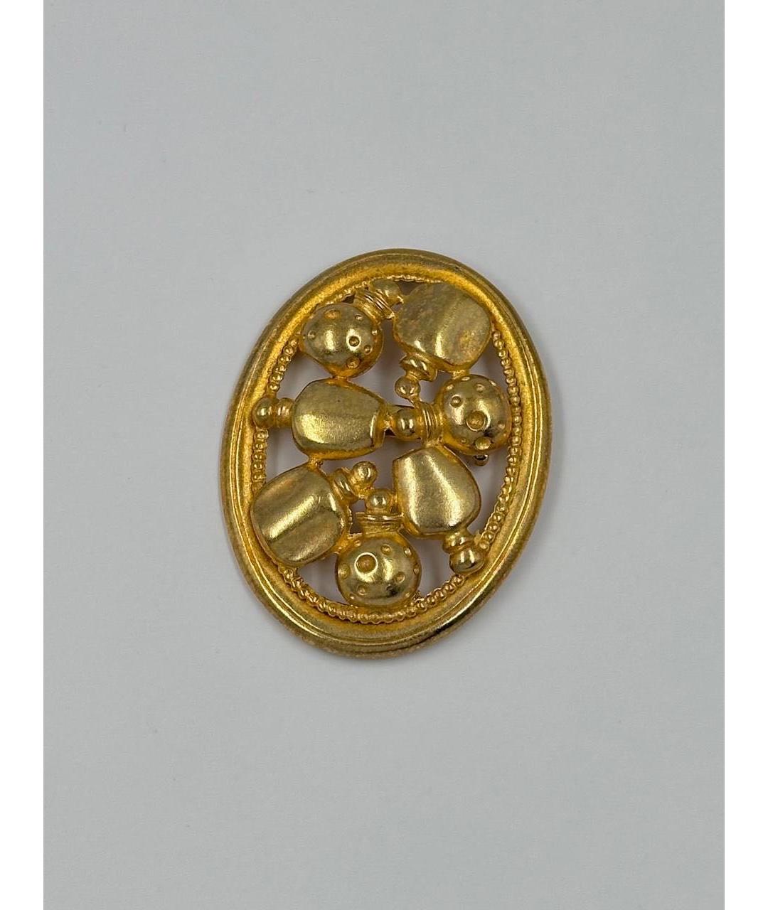 CHRISTIAN DIOR Золотая позолоченная булавка / брошь, фото 6