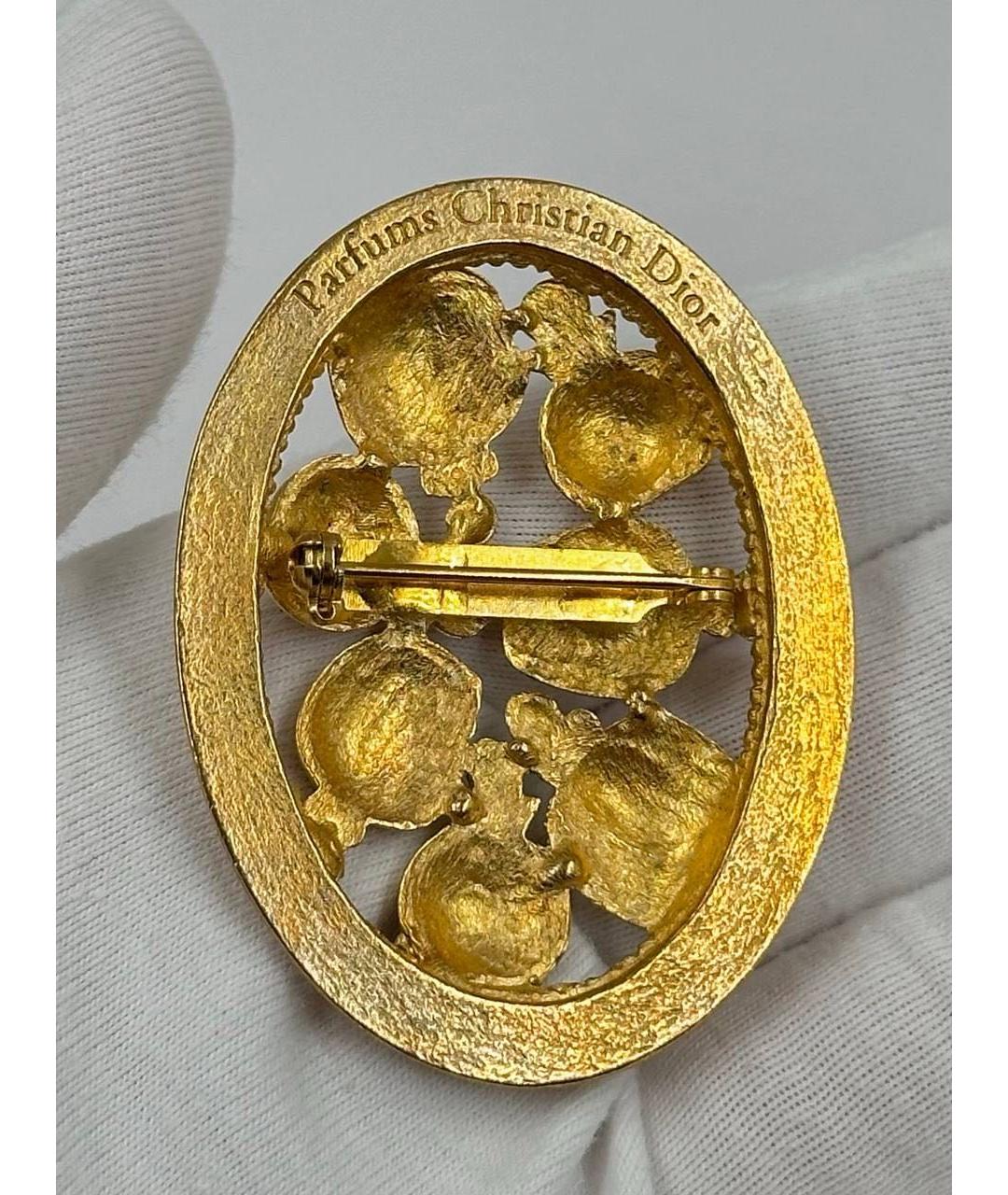 CHRISTIAN DIOR Золотая позолоченная булавка / брошь, фото 5