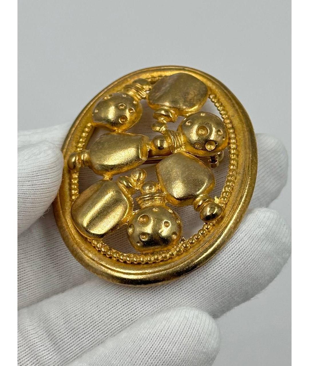 CHRISTIAN DIOR Золотая позолоченная булавка / брошь, фото 3