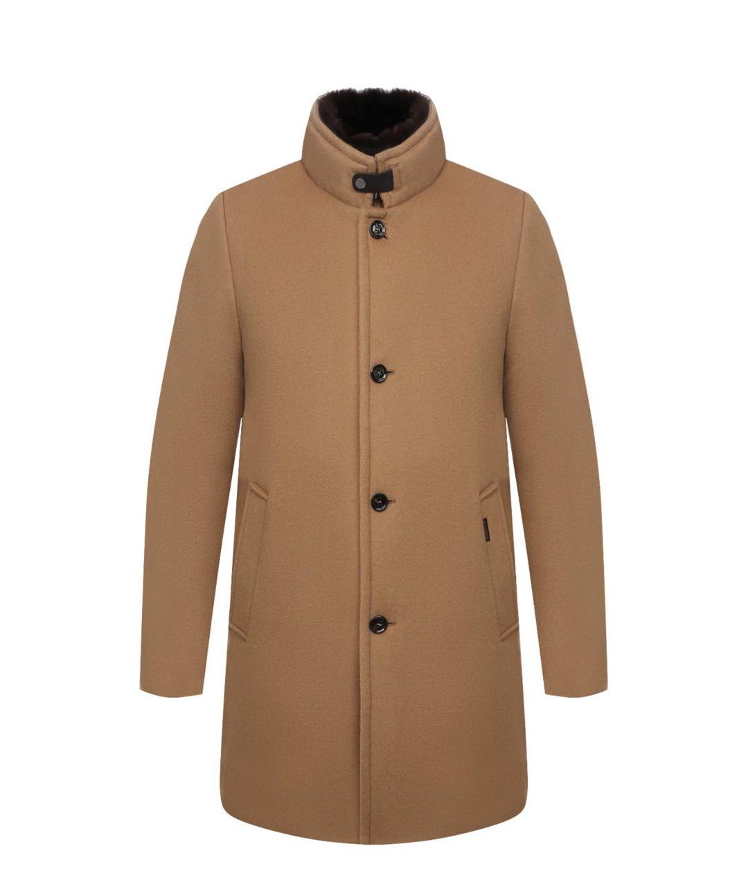 MOORER Бежевое шерстяное пальто, фото 1