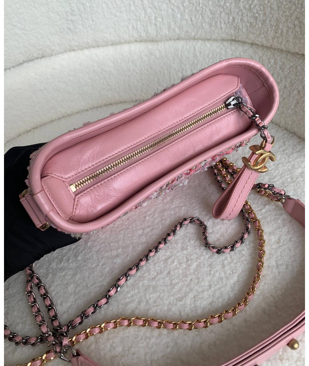 CHANEL Розовая кожаная сумка через плечо, фото 8