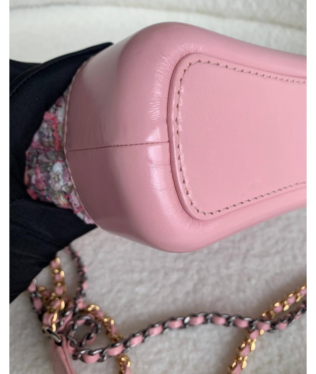 CHANEL Розовая кожаная сумка через плечо, фото 6