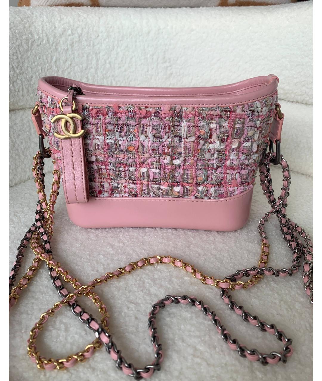 CHANEL Розовая кожаная сумка через плечо, фото 10