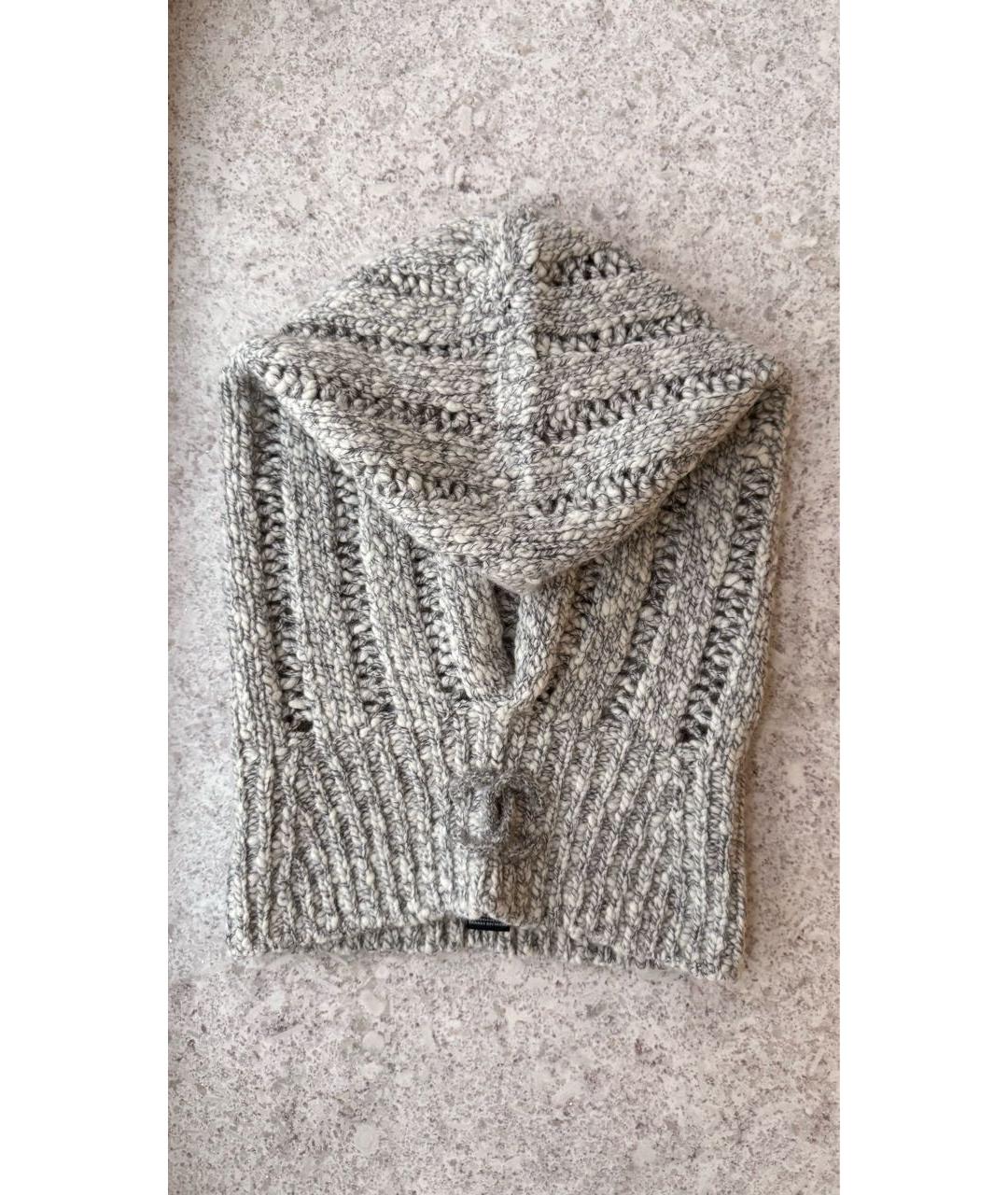 CHANEL Серая шерстяная шапка, фото 3