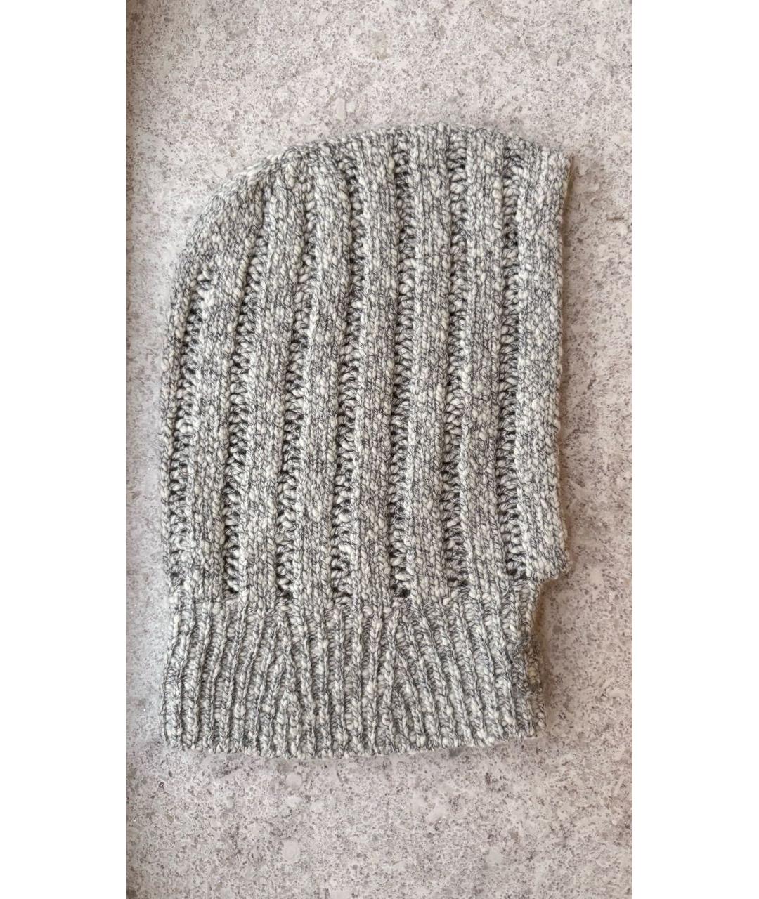 CHANEL Серая шерстяная шапка, фото 7