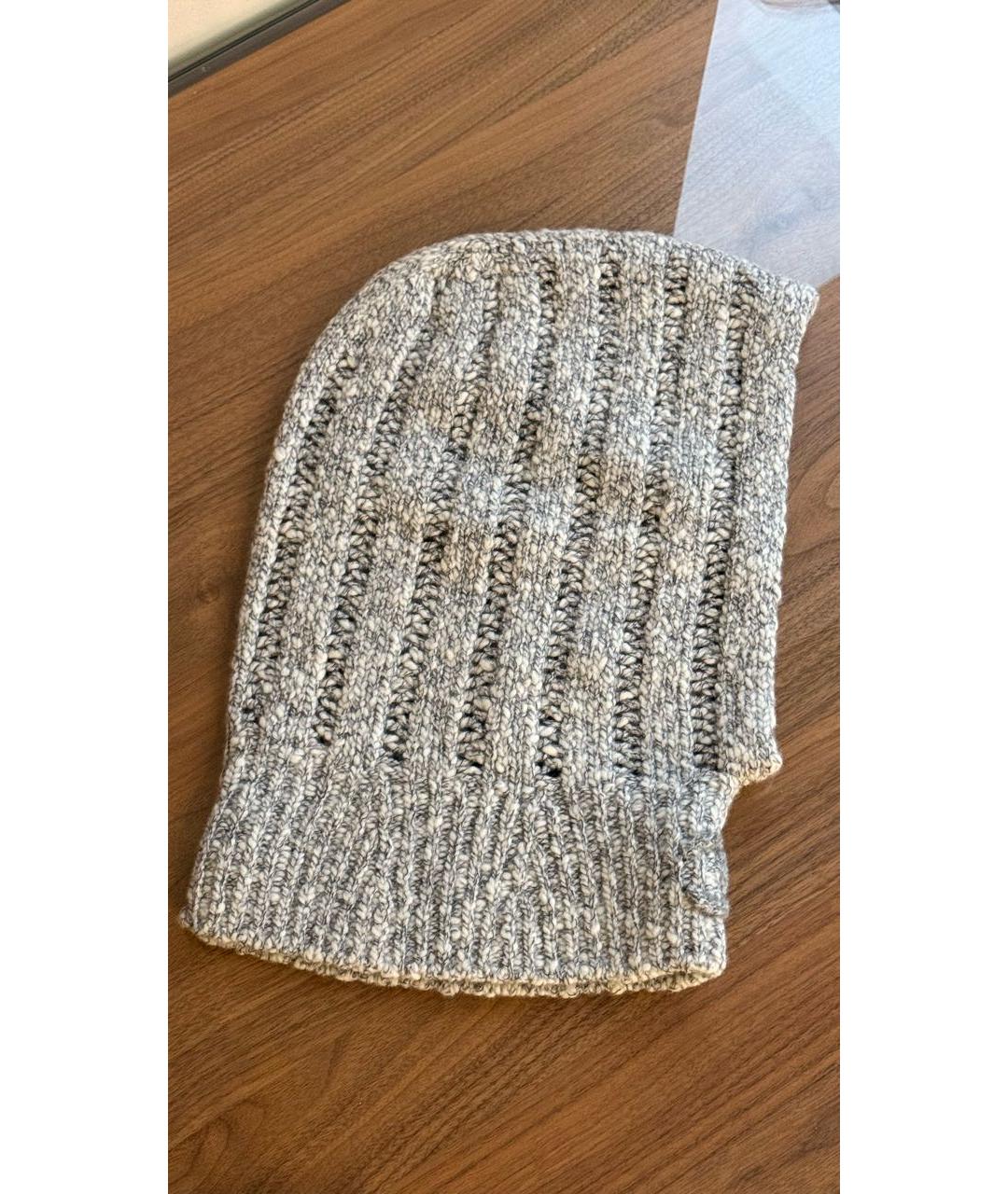 CHANEL Серая шерстяная шапка, фото 5