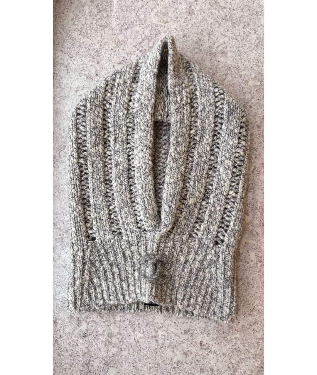 CHANEL Серая шерстяная шапка, фото 2