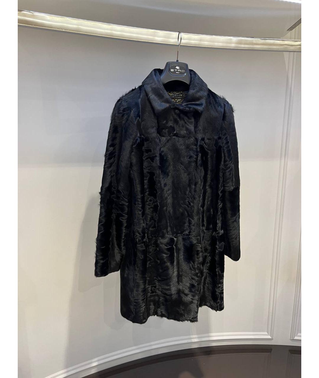 ETRO Черная меховая шуба, фото 2