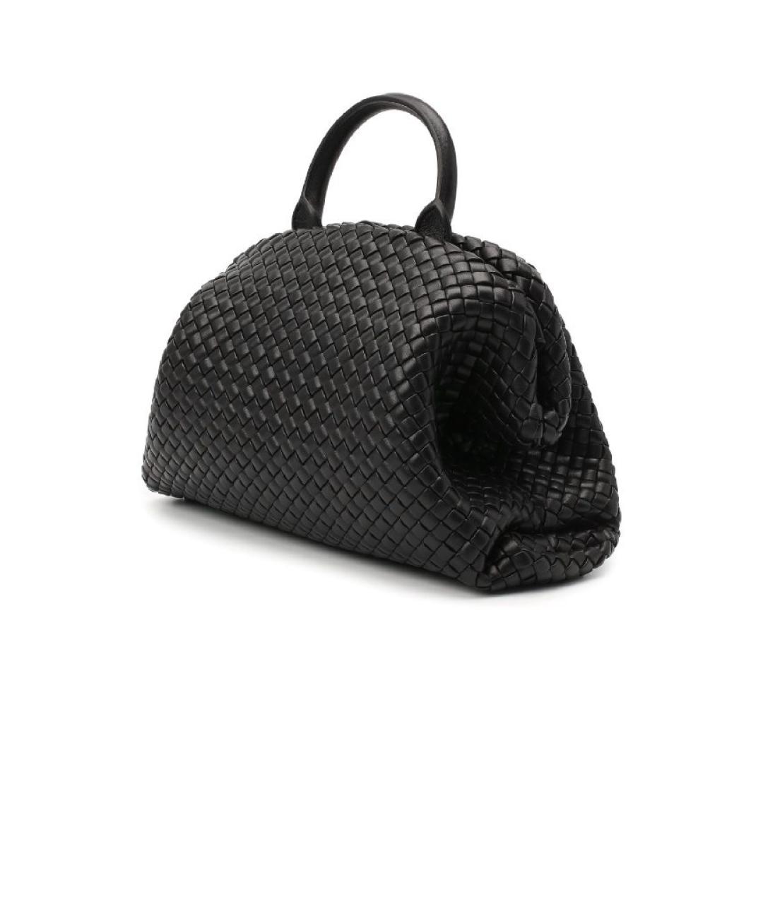 BOTTEGA VENETA Черная кожаная сумка тоут, фото 2