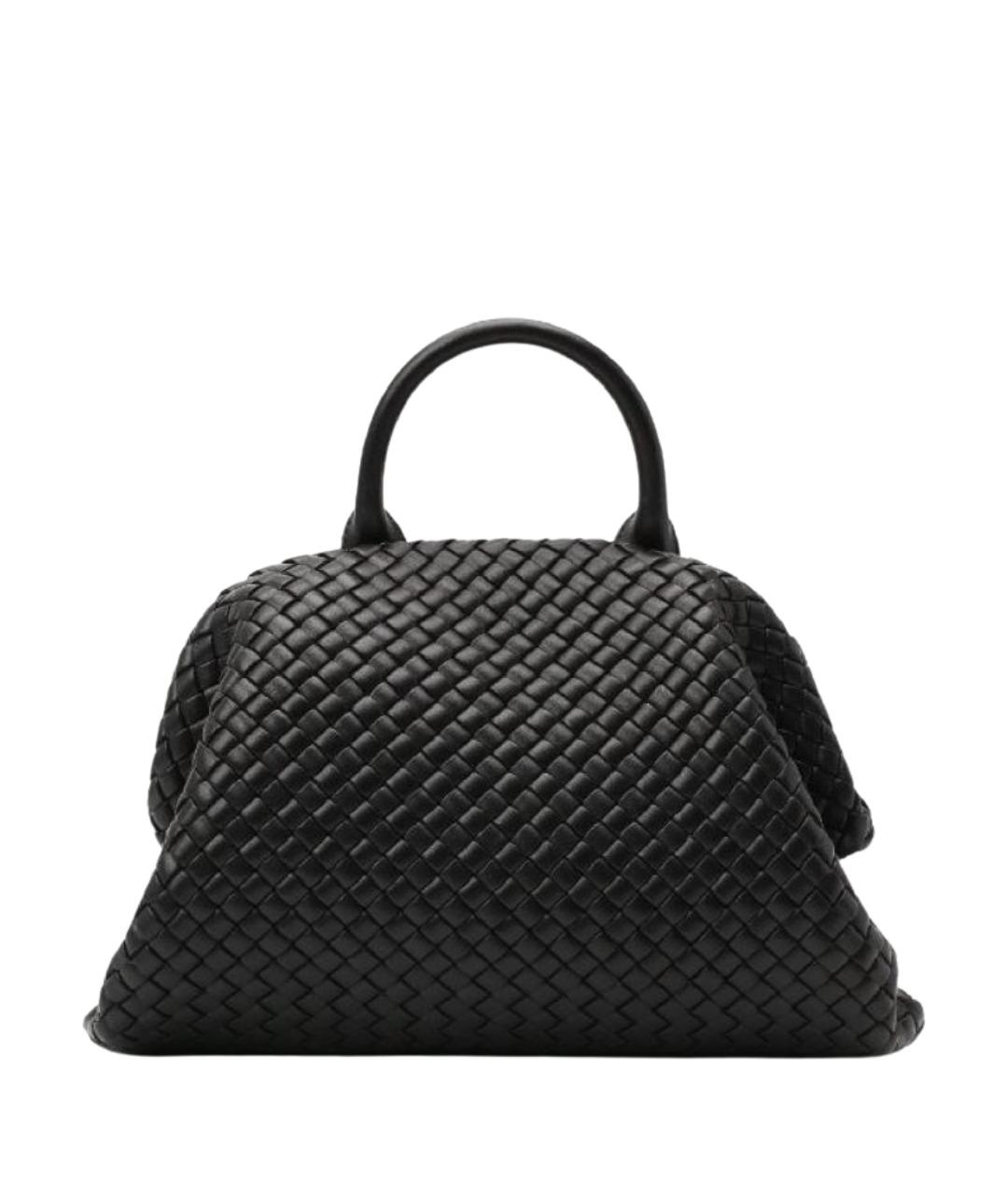 BOTTEGA VENETA Черная кожаная сумка тоут, фото 1