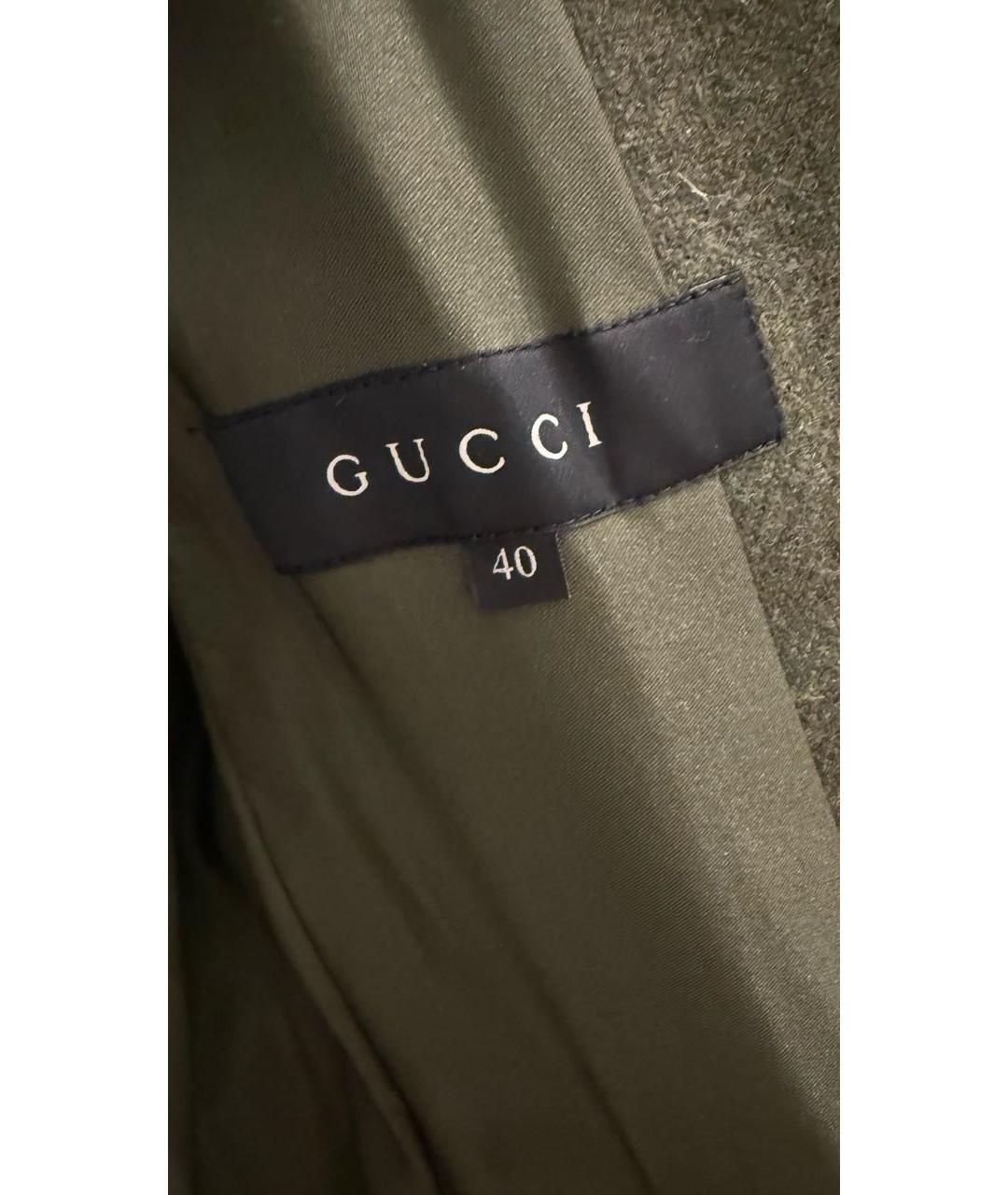 GUCCI Зеленые шерстяное пальто, фото 6