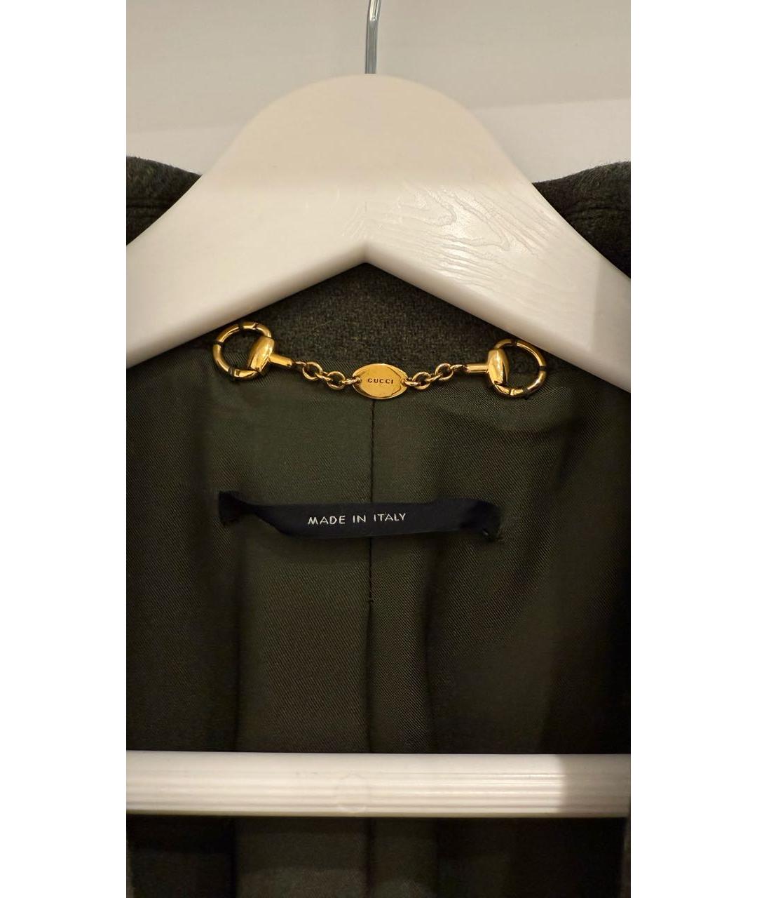 GUCCI Зеленые шерстяное пальто, фото 5