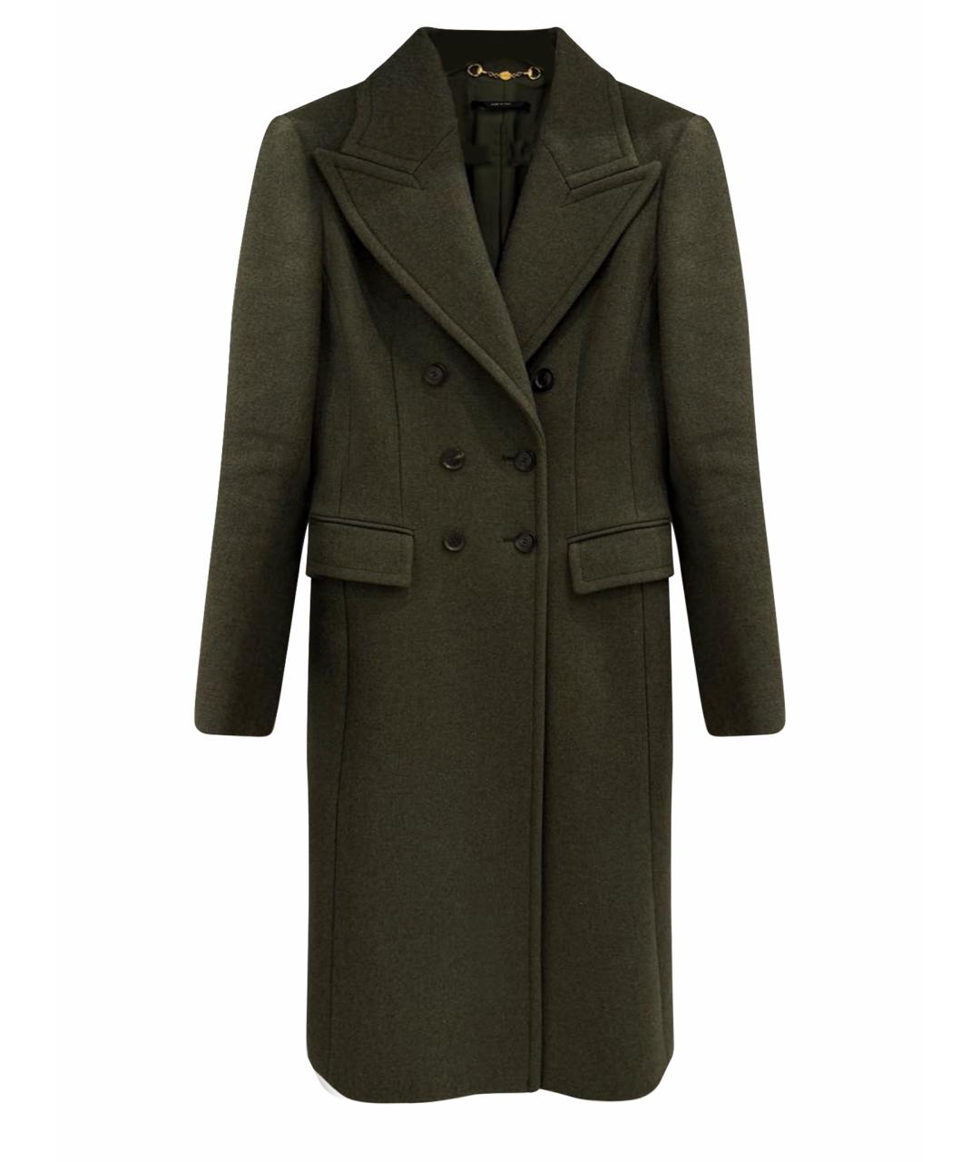 GUCCI Зеленые шерстяное пальто, фото 1