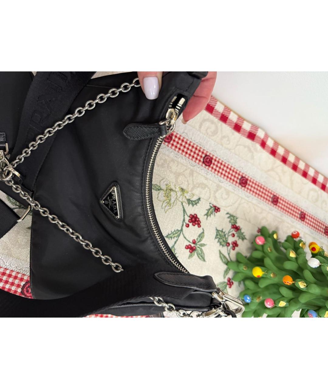 PRADA Черная сумка через плечо, фото 5