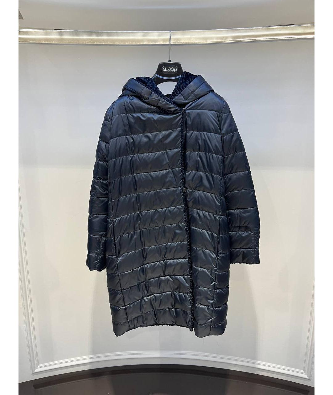 MAX MARA Черное полиамидовое пальто, фото 4