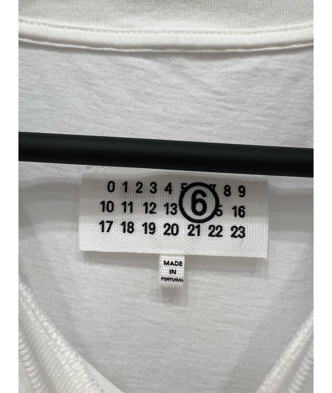 MAISON MARGIELA Белая хлопковая футболка, фото 5