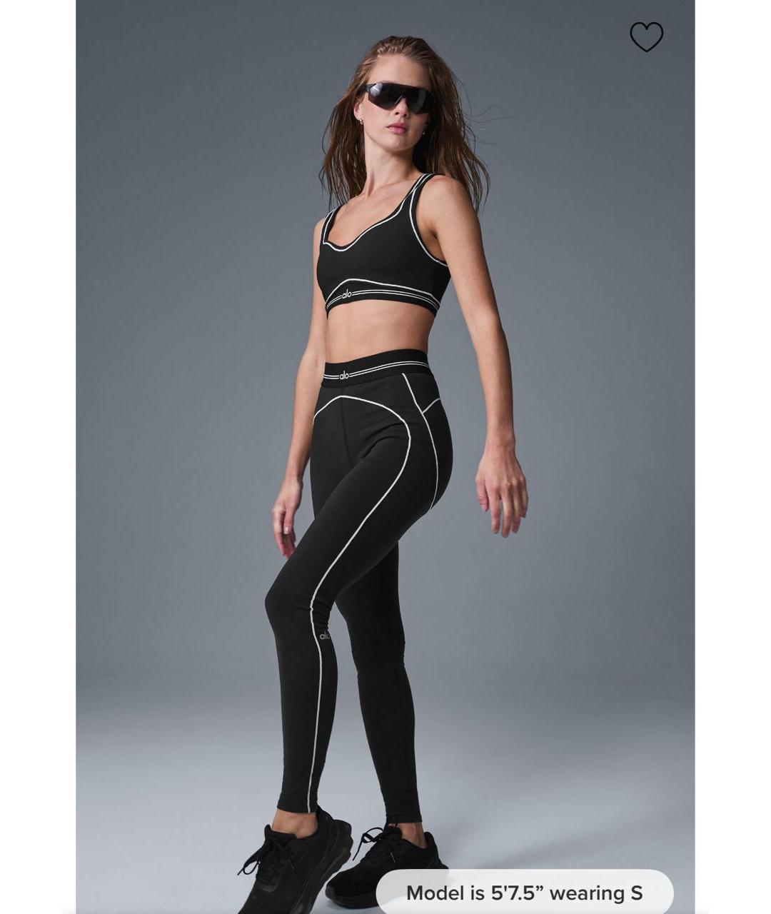 ALO YOGA Черный синтетический спортивные костюмы, фото 5