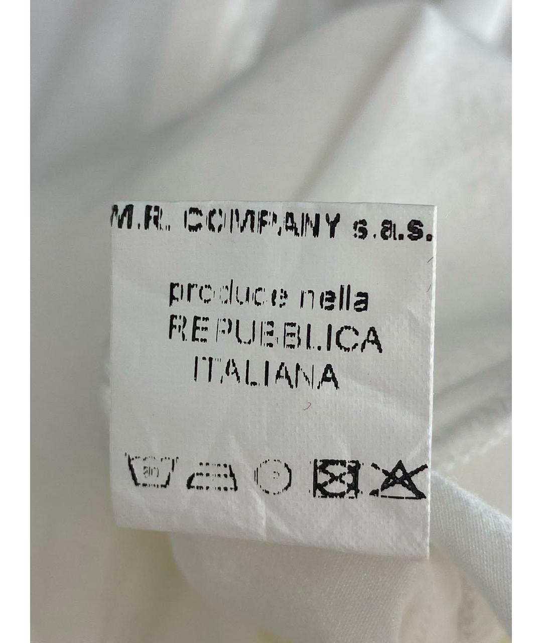 JO NO FUI Белая хлопковая блузы, фото 4