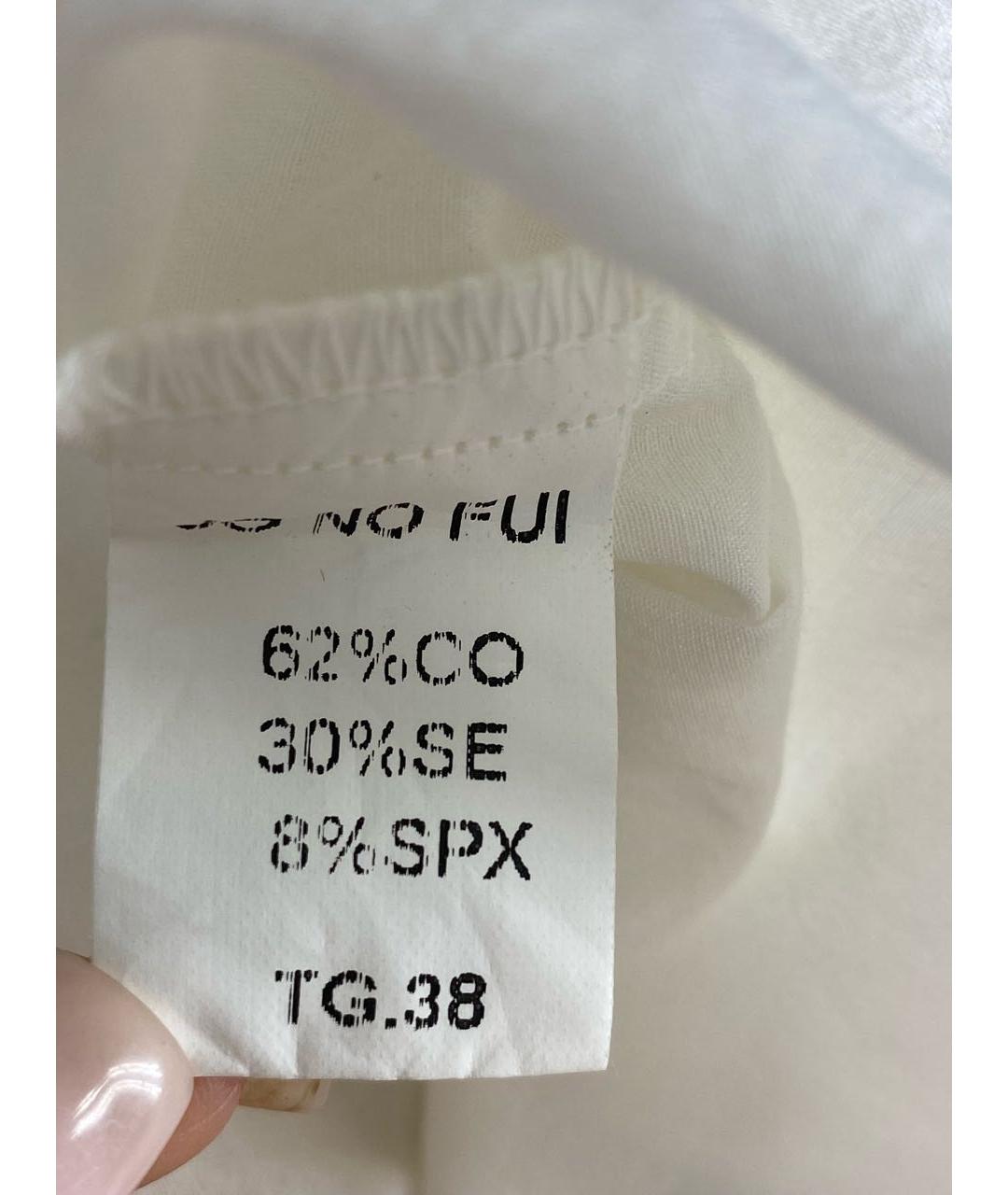 JO NO FUI Белая хлопковая блузы, фото 8