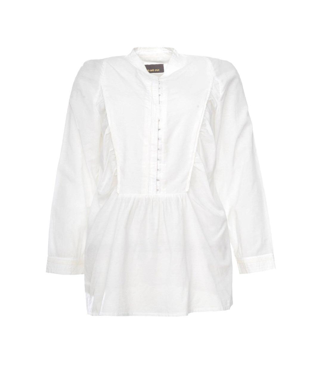 JO NO FUI Белая хлопковая блузы, фото 1