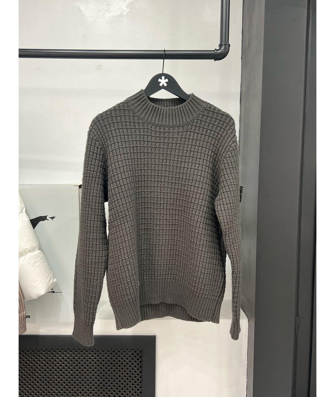 STONE ISLAND Хаки шерстяной джемпер / свитер, фото 2