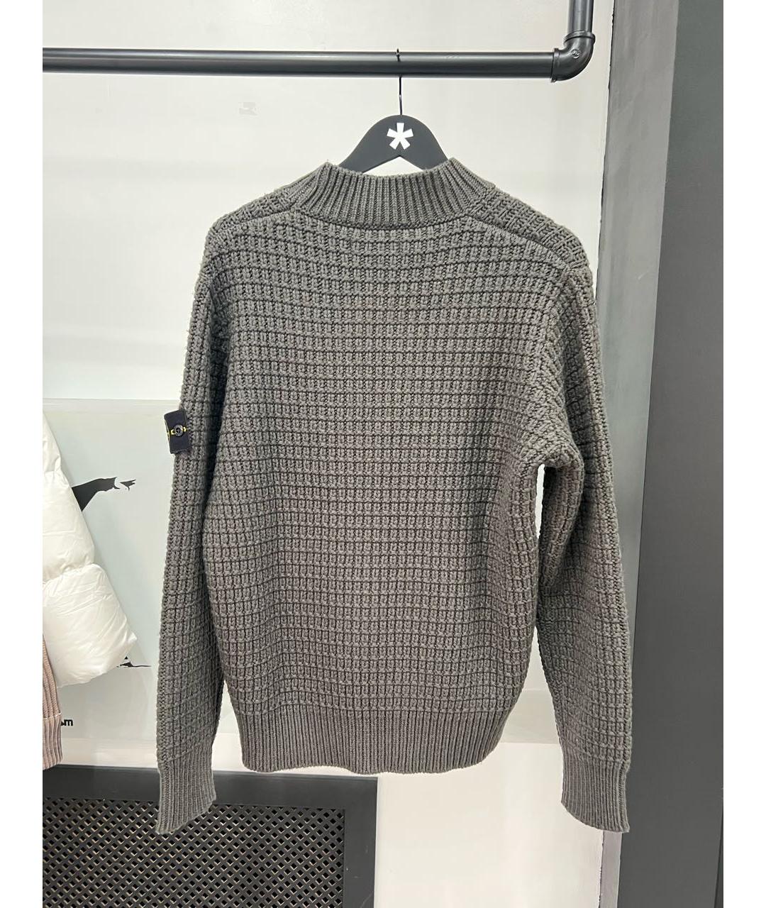 STONE ISLAND Хаки шерстяной джемпер / свитер, фото 3