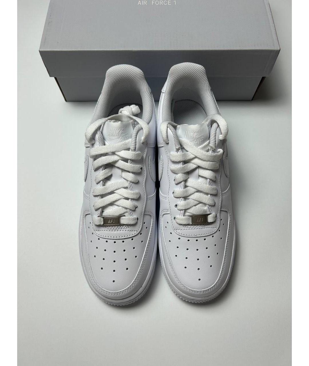 NIKE Белые кожаные кроссовки, фото 3