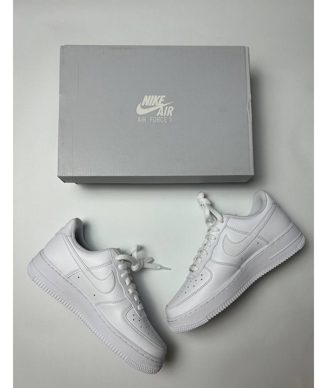 NIKE Белые кожаные кроссовки, фото 6