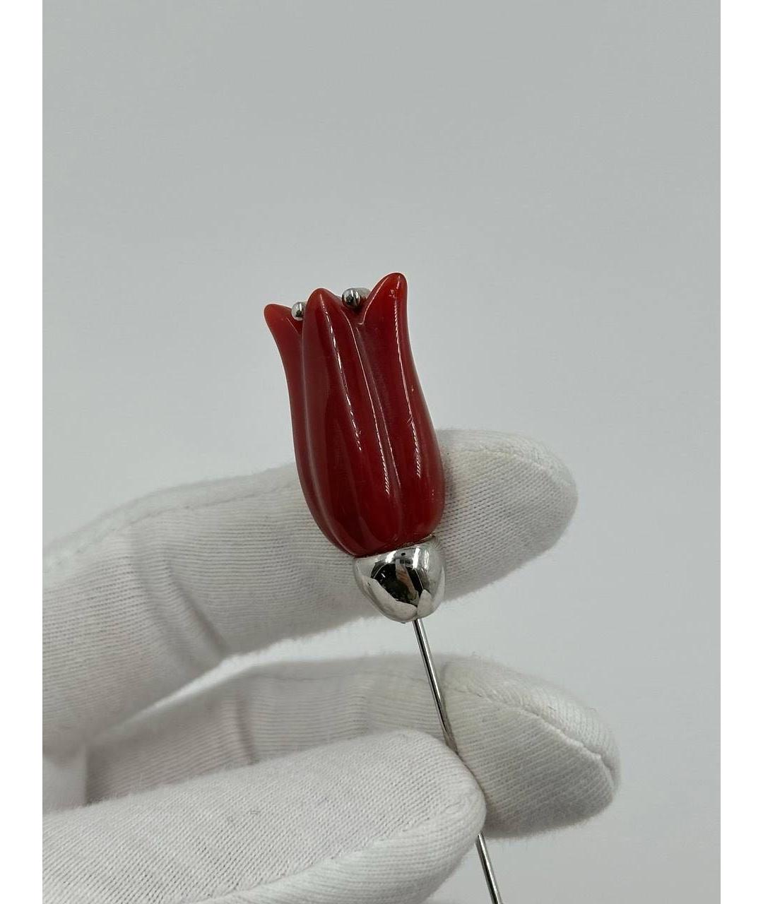 GIVENCHY Бордовая металлическая булавка / брошь, фото 4