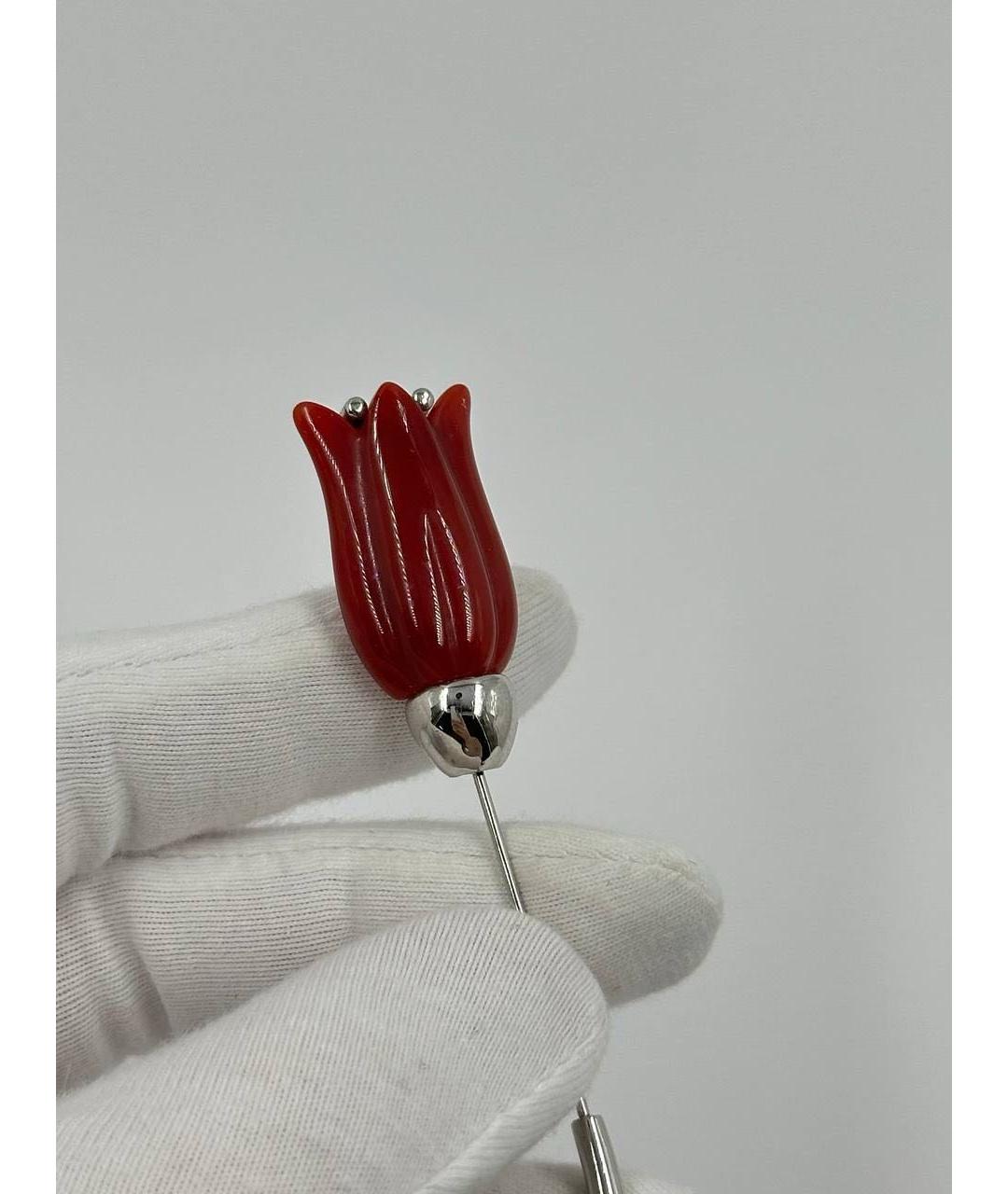 GIVENCHY Бордовая металлическая булавка / брошь, фото 3
