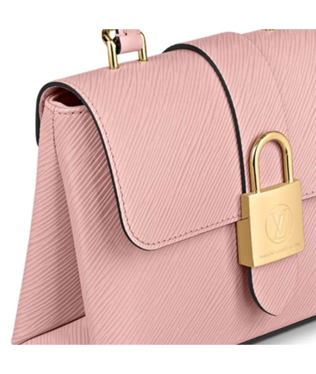 LOUIS VUITTON Розовая кожаная сумка через плечо, фото 5