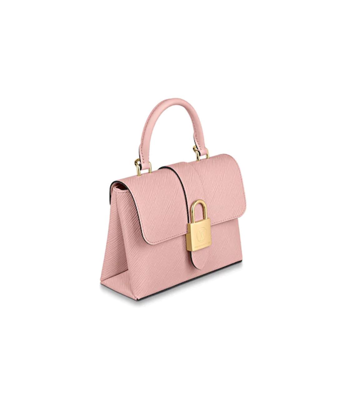 LOUIS VUITTON Розовая кожаная сумка через плечо, фото 3