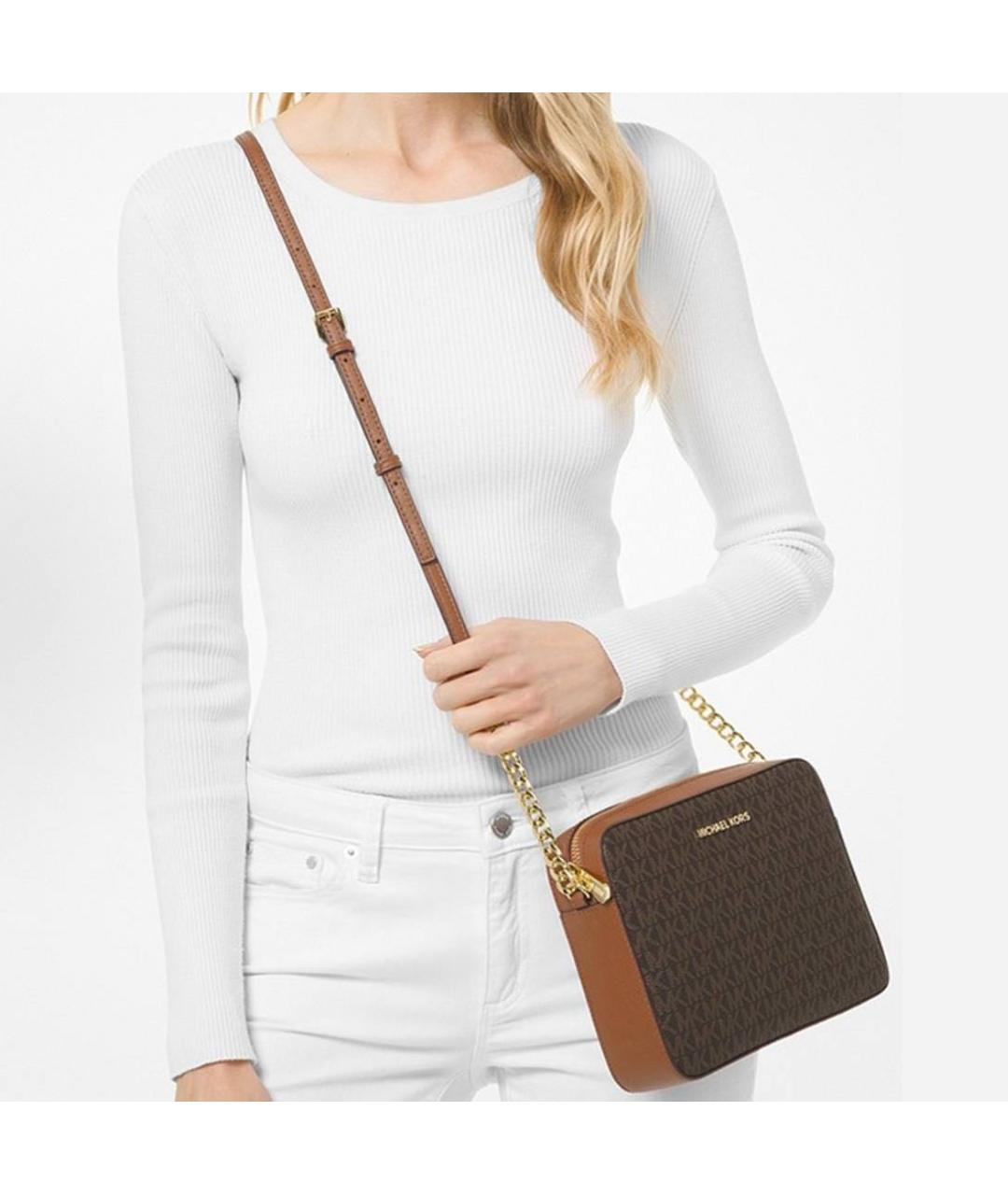 MICHAEL KORS Коричневая сумка через плечо, фото 4